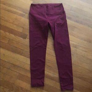 High rise maroon workout legging